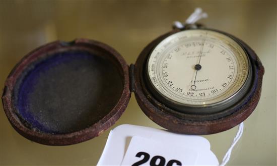 Cased pocket barometer